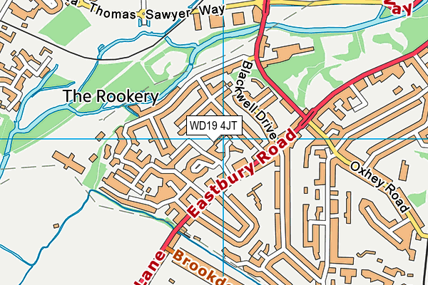 WD19 4JT map - OS VectorMap District (Ordnance Survey) WD19 4JT map - OS VectorMap District (Ordnance Survey)