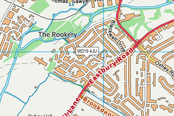 WD19 4JU map - OS VectorMap District (Ordnance Survey) WD19 4JU map - OS VectorMap District (Ordnance Survey)