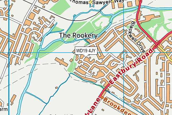 WD19 4JY map - OS VectorMap District (Ordnance Survey) WD19 4JY map - OS VectorMap District (Ordnance Survey)