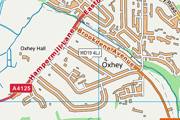 WD19 4LJ map - OS VectorMap District (Ordnance Survey)