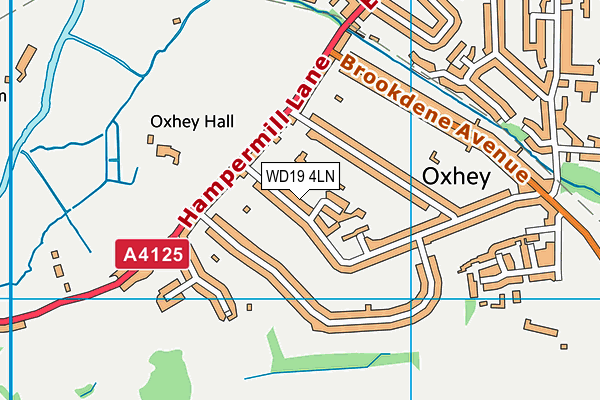 WD19 4LN map - OS VectorMap District (Ordnance Survey)