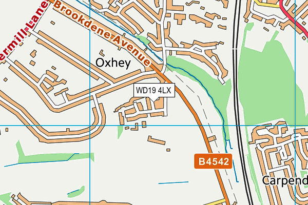 WD19 4LX map - OS VectorMap District (Ordnance Survey) WD19 4LX map - OS VectorMap District (Ordnance Survey)