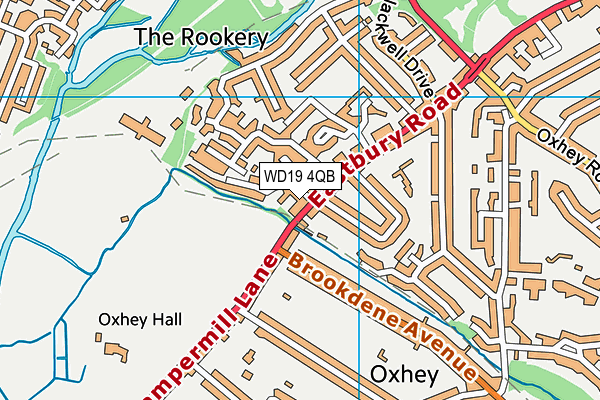 WD19 4QB map - OS VectorMap District (Ordnance Survey) WD19 4QB map - OS VectorMap District (Ordnance Survey)