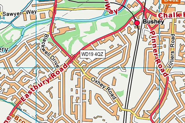 WD19 4QZ map - OS VectorMap District (Ordnance Survey) WD19 4QZ map - OS VectorMap District (Ordnance Survey)