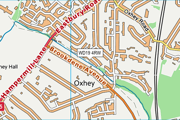 WD19 4RW map - OS VectorMap District (Ordnance Survey)