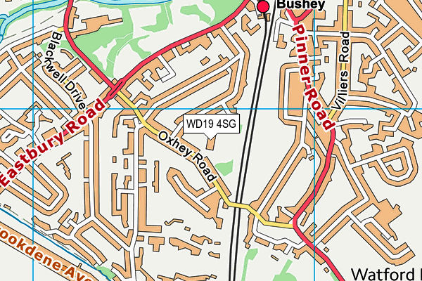 WD19 4SG map - OS VectorMap District (Ordnance Survey) WD19 4SG map - OS VectorMap District (Ordnance Survey)
