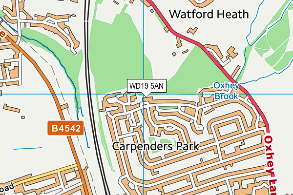 WD19 5AN map - OS VectorMap District (Ordnance Survey) WD19 5AN map - OS VectorMap District (Ordnance Survey)