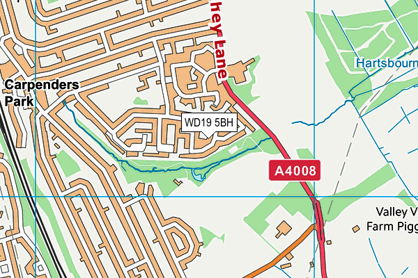 WD19 5BH map - OS VectorMap District (Ordnance Survey)