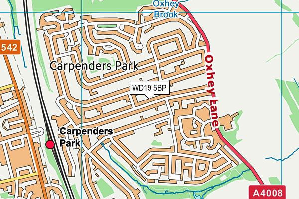 WD19 5BP map - OS VectorMap District (Ordnance Survey) WD19 5BP map - OS VectorMap District (Ordnance Survey)