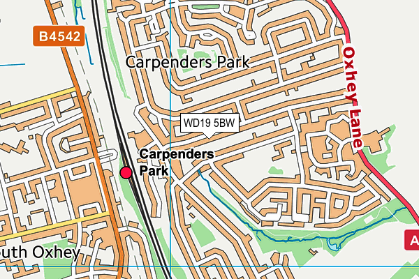 WD19 5BW map - OS VectorMap District (Ordnance Survey) WD19 5BW map - OS VectorMap District (Ordnance Survey)