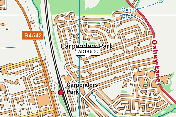 WD19 5DQ map - OS VectorMap District (Ordnance Survey) WD19 5DQ map - OS VectorMap District (Ordnance Survey)