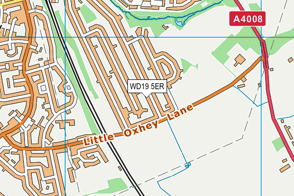 WD19 5ER map - OS VectorMap District (Ordnance Survey) WD19 5ER map - OS VectorMap District (Ordnance Survey)