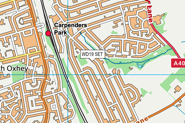 WD19 5ET map - OS VectorMap District (Ordnance Survey) WD19 5ET map - OS VectorMap District (Ordnance Survey)