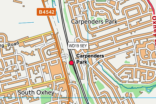 WD19 5EY map - OS VectorMap District (Ordnance Survey) WD19 5EY map - OS VectorMap District (Ordnance Survey)