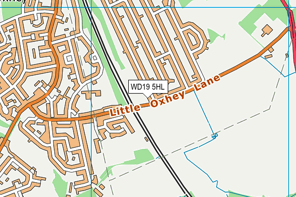 WD19 5HL map - OS VectorMap District (Ordnance Survey) WD19 5HL map - OS VectorMap District (Ordnance Survey)