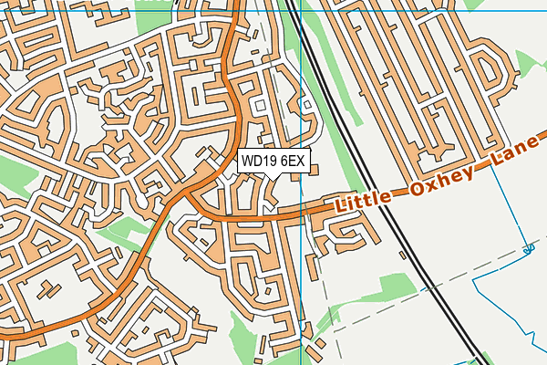 WD19 6EX map - OS VectorMap District (Ordnance Survey) WD19 6EX map - OS VectorMap District (Ordnance Survey)