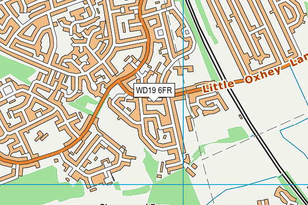 WD19 6FR map - OS VectorMap District (Ordnance Survey) WD19 6FR map - OS VectorMap District (Ordnance Survey)
