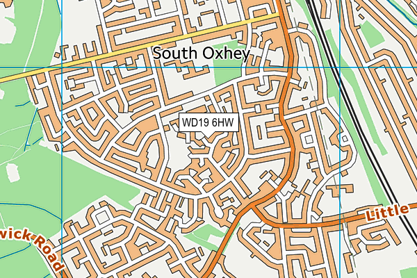 WD19 6HW map - OS VectorMap District (Ordnance Survey) WD19 6HW map - OS VectorMap District (Ordnance Survey)