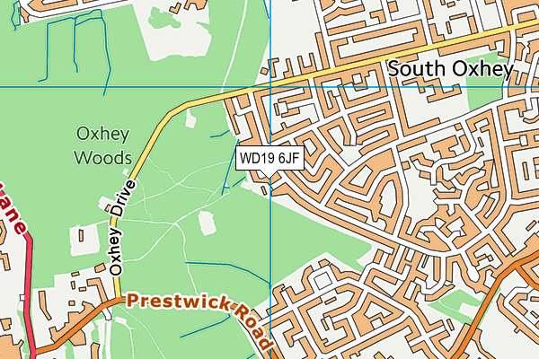 WD19 6JF map - OS VectorMap District (Ordnance Survey)