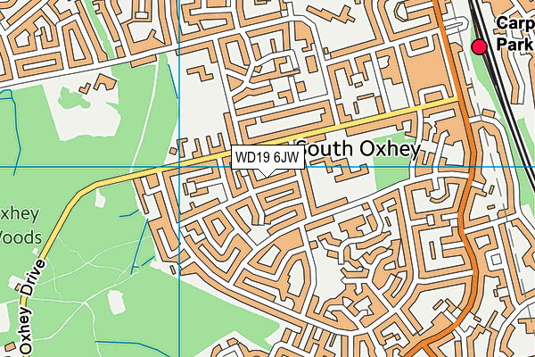 WD19 6JW map - OS VectorMap District (Ordnance Survey) WD19 6JW map - OS VectorMap District (Ordnance Survey)