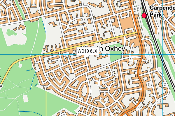 WD19 6JX map - OS VectorMap District (Ordnance Survey) WD19 6JX map - OS VectorMap District (Ordnance Survey)