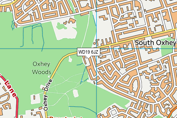 WD19 6JZ map - OS VectorMap District (Ordnance Survey)