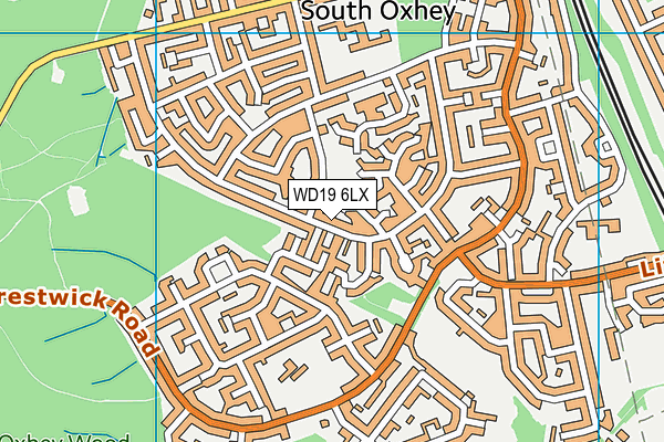WD19 6LX map - OS VectorMap District (Ordnance Survey) WD19 6LX map - OS VectorMap District (Ordnance Survey)