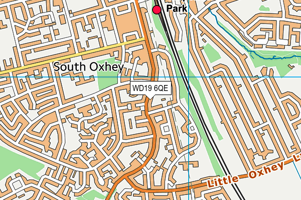 WD19 6QE map - OS VectorMap District (Ordnance Survey)