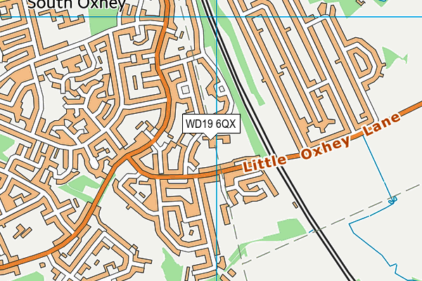 WD19 6QX map - OS VectorMap District (Ordnance Survey) WD19 6QX map - OS VectorMap District (Ordnance Survey)