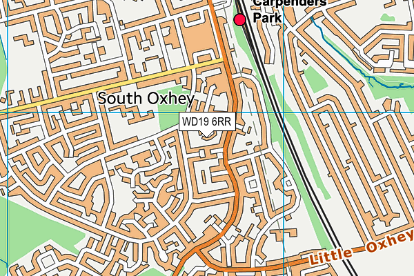 WD19 6RR map - OS VectorMap District (Ordnance Survey)