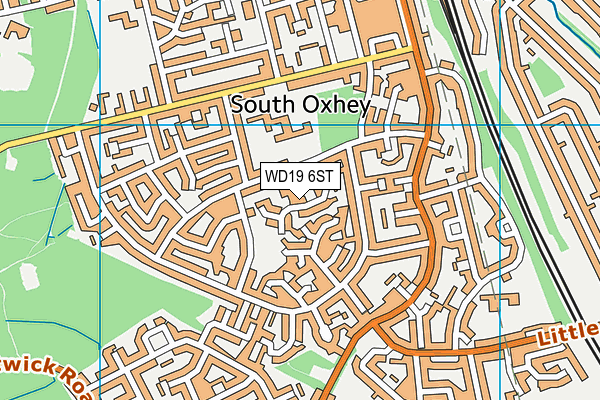 WD19 6ST map - OS VectorMap District (Ordnance Survey) WD19 6ST map - OS VectorMap District (Ordnance Survey)