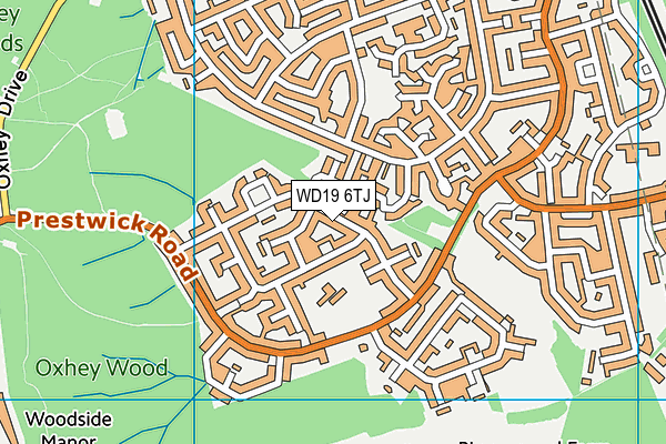 WD19 6TJ map - OS VectorMap District (Ordnance Survey) WD19 6TJ map - OS VectorMap District (Ordnance Survey)