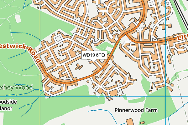 WD19 6TQ map - OS VectorMap District (Ordnance Survey) WD19 6TQ map - OS VectorMap District (Ordnance Survey)