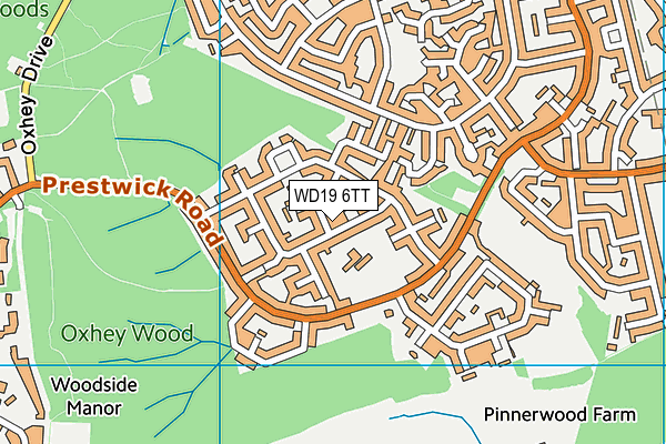 WD19 6TT map - OS VectorMap District (Ordnance Survey) WD19 6TT map - OS VectorMap District (Ordnance Survey)