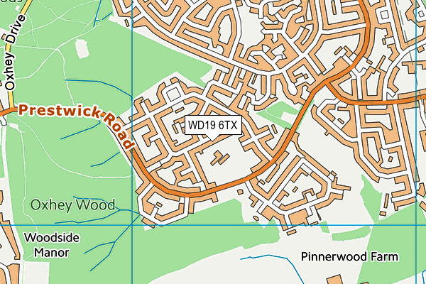 WD19 6TX map - OS VectorMap District (Ordnance Survey) WD19 6TX map - OS VectorMap District (Ordnance Survey)