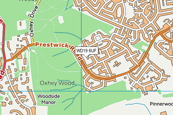 WD19 6UF map - OS VectorMap District (Ordnance Survey) WD19 6UF map - OS VectorMap District (Ordnance Survey)