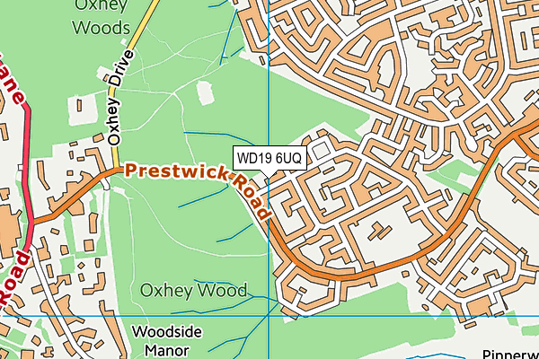 WD19 6UQ map - OS VectorMap District (Ordnance Survey) WD19 6UQ map - OS VectorMap District (Ordnance Survey)