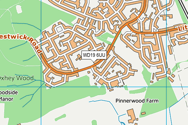 WD19 6UU map - OS VectorMap District (Ordnance Survey) WD19 6UU map - OS VectorMap District (Ordnance Survey)