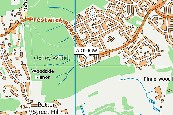 WD19 6UW map - OS VectorMap District (Ordnance Survey) WD19 6UW map - OS VectorMap District (Ordnance Survey)