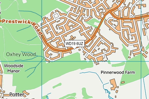 WD19 6UZ map - OS VectorMap District (Ordnance Survey) WD19 6UZ map - OS VectorMap District (Ordnance Survey)