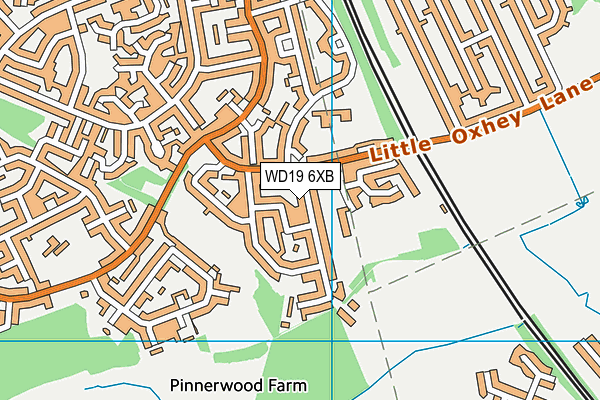 WD19 6XB map - OS VectorMap District (Ordnance Survey) WD19 6XB map - OS VectorMap District (Ordnance Survey)