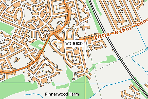 WD19 6XD map - OS VectorMap District (Ordnance Survey) WD19 6XD map - OS VectorMap District (Ordnance Survey)