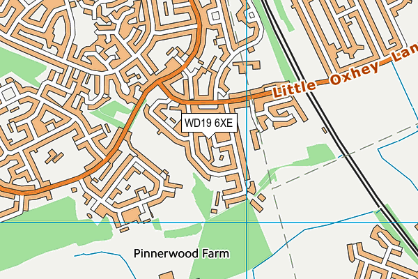 WD19 6XE map - OS VectorMap District (Ordnance Survey) WD19 6XE map - OS VectorMap District (Ordnance Survey)