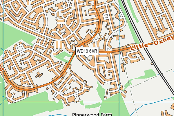WD19 6XR map - OS VectorMap District (Ordnance Survey) WD19 6XR map - OS VectorMap District (Ordnance Survey)