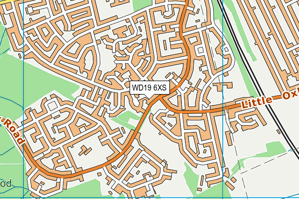 WD19 6XS map - OS VectorMap District (Ordnance Survey) WD19 6XS map - OS VectorMap District (Ordnance Survey)