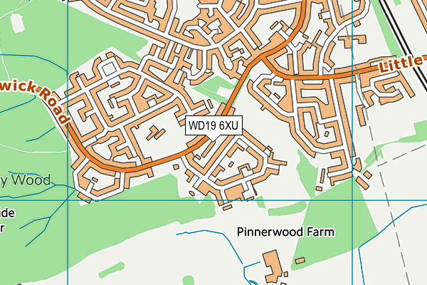 WD19 6XU map - OS VectorMap District (Ordnance Survey) WD19 6XU map - OS VectorMap District (Ordnance Survey)