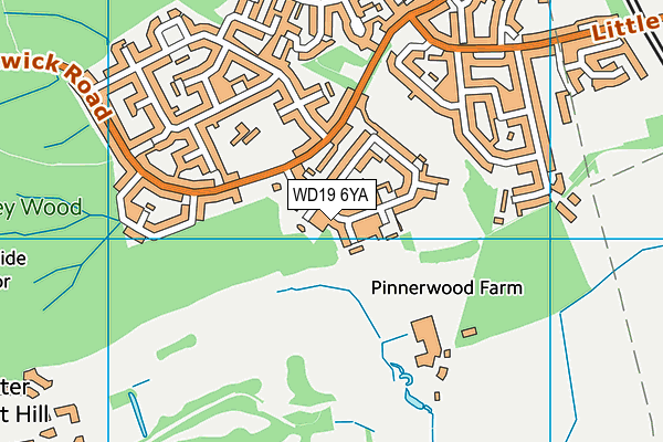 WD19 6YA map - OS VectorMap District (Ordnance Survey) WD19 6YA map - OS VectorMap District (Ordnance Survey)