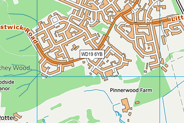 WD19 6YB map - OS VectorMap District (Ordnance Survey) WD19 6YB map - OS VectorMap District (Ordnance Survey)