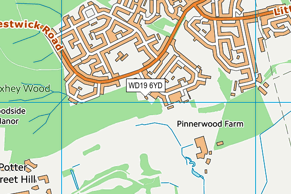 WD19 6YD map - OS VectorMap District (Ordnance Survey) WD19 6YD map - OS VectorMap District (Ordnance Survey)