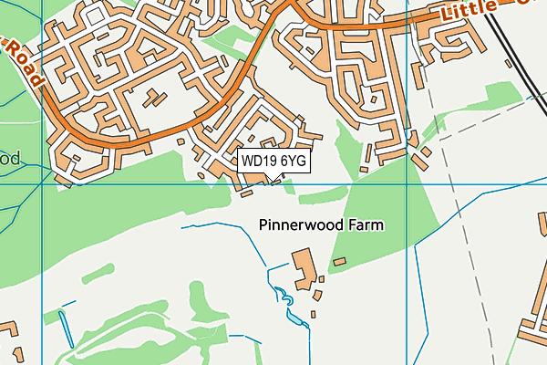 WD19 6YG map - OS VectorMap District (Ordnance Survey)
